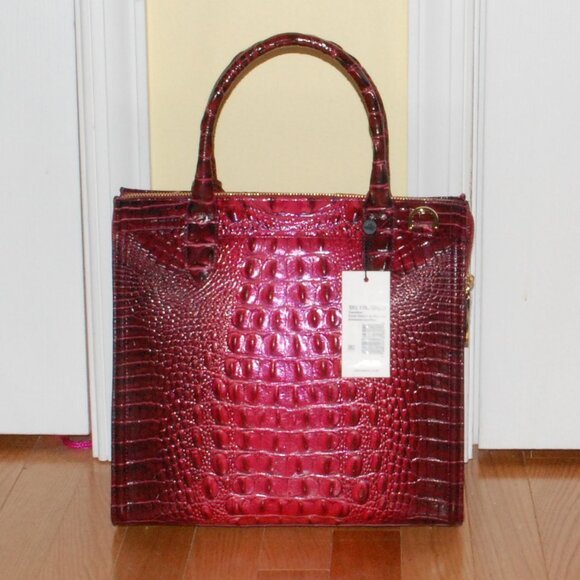 NWT -Brahmin Caroline Rose Ombre Melbourne Satchel - Picture 3 of 6
